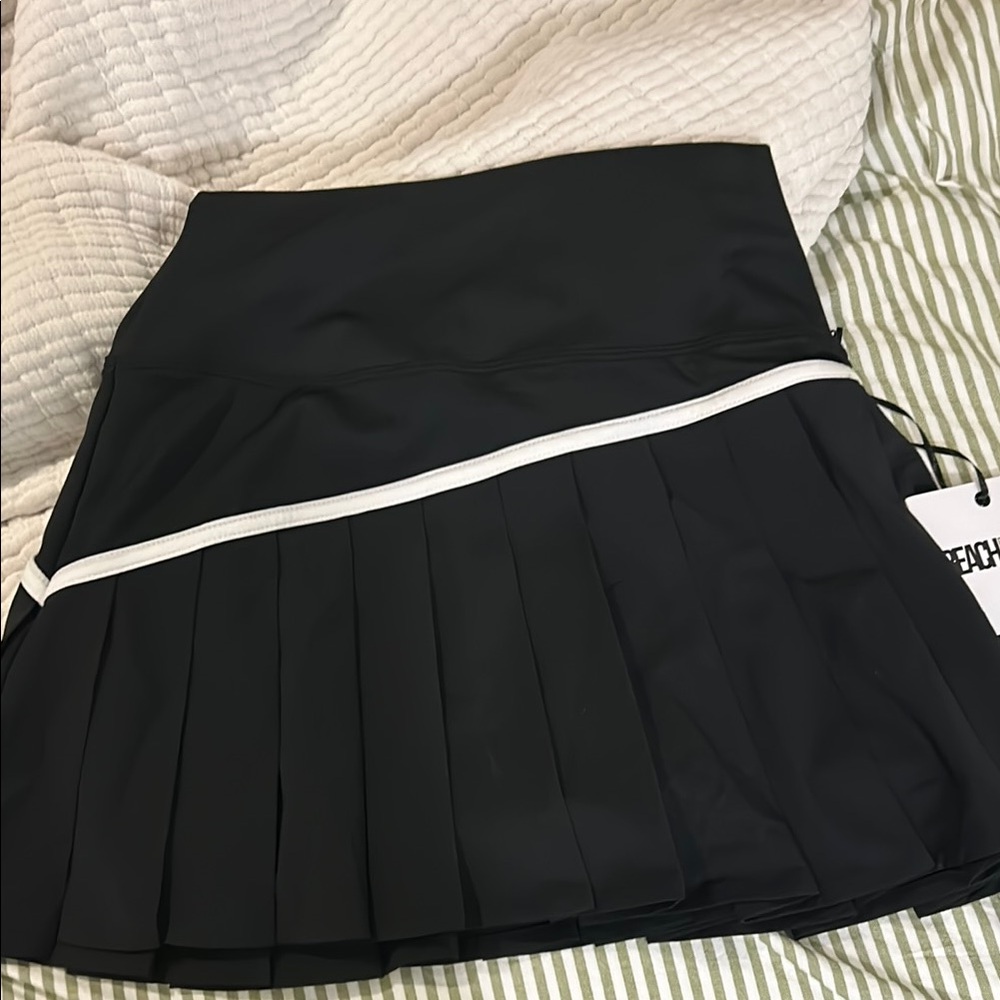 Black Pleated Tennis Skirt